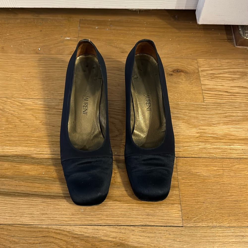 Vintage YSL silk pumps